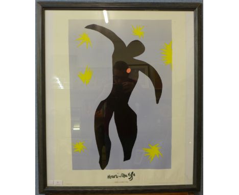 A Victoria &amp; Albert exhibition poster, Henri Matisse, Jazz; Icarus 1943, framed 