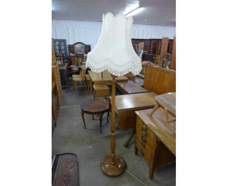A beech standard lamp 