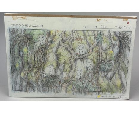 STUDIO GHIBLI CO LTD (JAPANESE ANIMATION STUDIO, TOKYO), Label to verso reads: 'Studio Ghibli Layout Exhibition. Full scale r