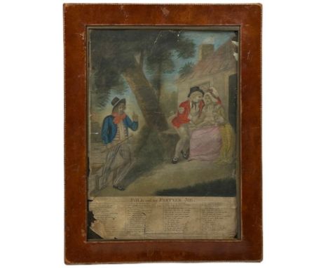 ROBERT SAYER (1725-1794) SATIRICAL PRINT 'POLL AND MY PARTNER JOE', coloured. A man returning from sea finds his wife in the 