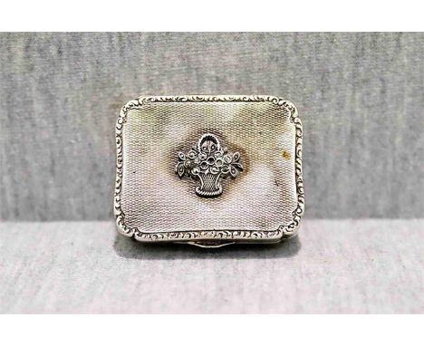 Pillendose 925er Silber; 16,4g; --- 925 silver; 16.4g;