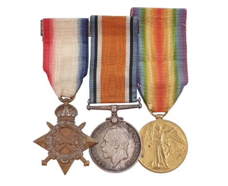 WWI, group of three, 1914-15 Star, British War Medal and Victory Medal 18610 Pte F Hibbert S LAN R  