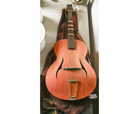 A Zenith acoustic guitar, with soft carry case, 105cm l  