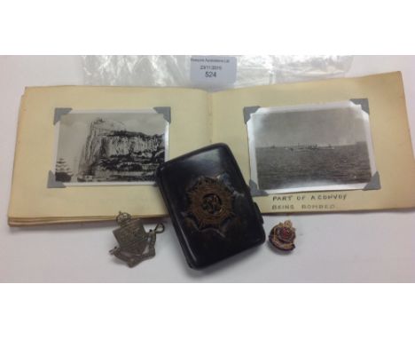 WW2 British Gibraltar interest lot.
Custom made photo album made from Govt Stationary Office paper. containing approx 34 orig