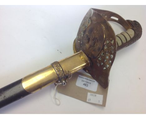 Queen ERII RAF Officers Sword. Etched blade by Wilkinson Sword.