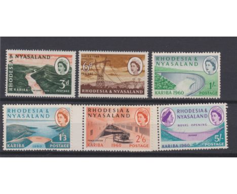 Rhodesia and Nyasaland 1960 opening of Kariba hydro electric SG 32-37 u/m set