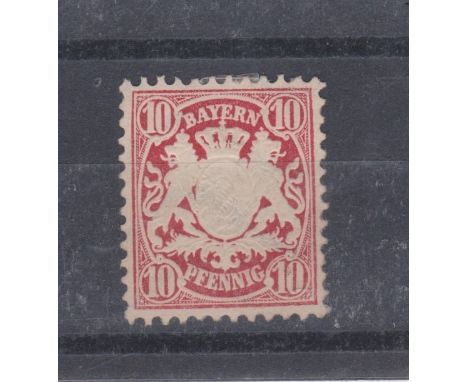 German States Bavaria 1876 - Definitive SG81 m/m 10pf Michel 39 cat value £240