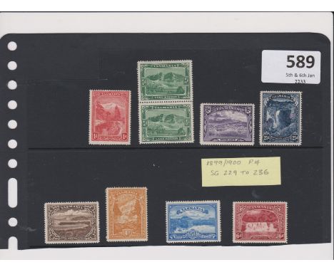 Australia (Tasmania) 1899-1900 Pictorial Issue Fresh Mint (l/m) set 1/2d to 6d, SG229-236, perf 14, (2d light vertical crease