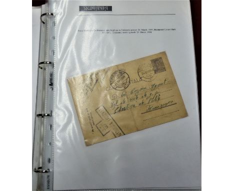 Romania 1944-47 Ring binder with sleeved described pages of m/m definitives and commemoratives including miniature sheets. In