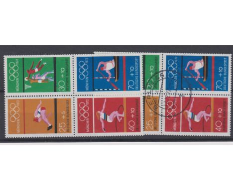 Germany 1972 Olympic Games Munich SG 1629a booklet panes u/.m and f/u. 