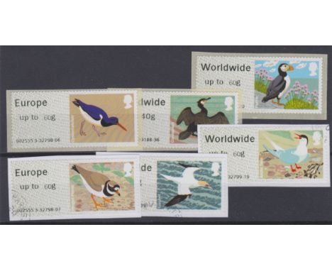 Great Britain Post and Go 2014 Birds of Britain 4th Series FS23a Europe up to 60g, FS26 Worldwide up to 40g, FS26a Worldwide 