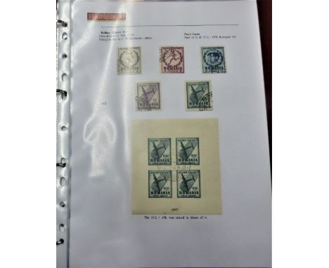 Romania 1948-1953 Ring binder of sleeved described pages with used definitives and commemoratives largely complete for period