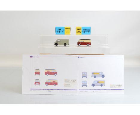 Two scarce boxed limited edition Pre-Production Lion Car Commer Delivery Van models, with just ten of each model, without sig