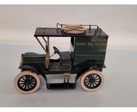 A contemporary model vintage delivery van, James the Second Shrewsbury &amp; Telford, 27 cm 