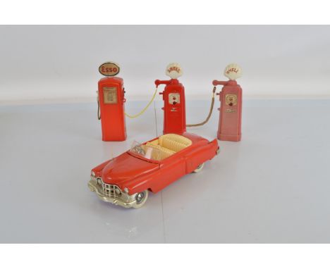 A very scarce unboxed large plastic Tri-ang #290 Cadillac Convertible model approximately 33cm long, the model which appears 