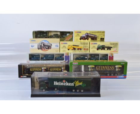 A quantity of boxed diecast models, including Corgi 1:50 haulage examples, Corgi Classics Brewery Collection, Lledo limited e