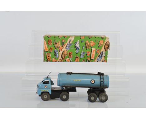 A boxed Tri-ang Minic M120 Bedford 'S' type Aircraft Refueller, a  hard to find, G+/VG later free-wheeling model in blue with