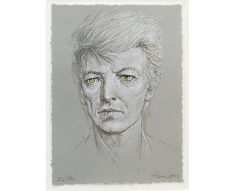 * PETER HOWSON OBE (SCOTTISH b 1958), WILD IS THE WIND - DRAWING I (DAVID BOWIE) limited edition fine art print, signed and n