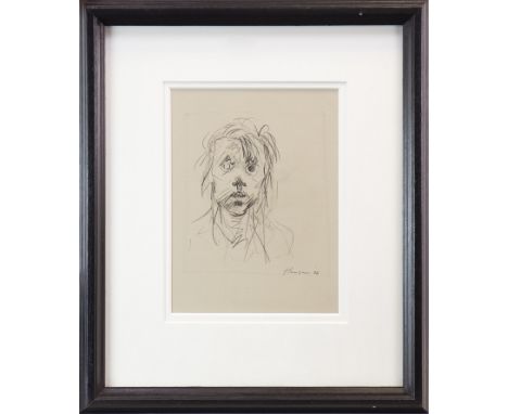 * PETER HOWSON OBE, BLIND BOY charcoal on paper, signed and dated '08 30cm x 22cm Mounted, framed and under glass.