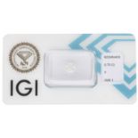 0.70 ct. Cushion Brilliant IGI certified natural diamond