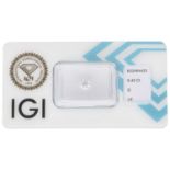 0.40 ct. Round Glassesliant IGI certified natural diamond