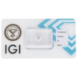 0.72 ct. Round Briliant IGI certified natural diamond