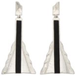 Lapponia sterling silver earrings set with ebony