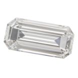 0.51 ct. Emerald Cut GIA certified natural diamond