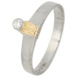 Lapponia 18K bicolour gold ring set with diamond