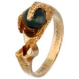 Lapponia 14K yellow gold “Hidden agate” ring by Björn Weckström