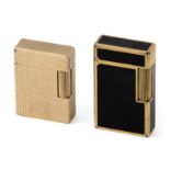 S.T. Dupont Ligne 1 lighters (2), gold plated / Laque-de-Chine