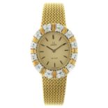 No Reserve - Omega De Ville "Diamonds" 18K. 8339 - Ladies watch - approx. 1971