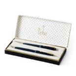 Parker 17 Lady mechanical pencil and fountain pen, gold plated / gold