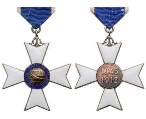 Commander's Cross, instituted in 1963. Neck Badge mounted as a Breast Badge, 62 mm, gilt Silver, enameled, some surface ename