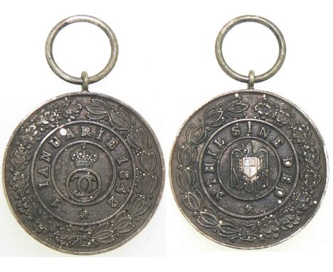 2nd Class. Breast Badge, 33 mm, Silver, original suspension ring. Rare! I R!