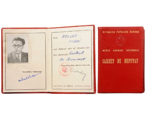 "Deputy Member Booklet, numbered ""319"", dated 24.01.1953. Scarce! I R!"