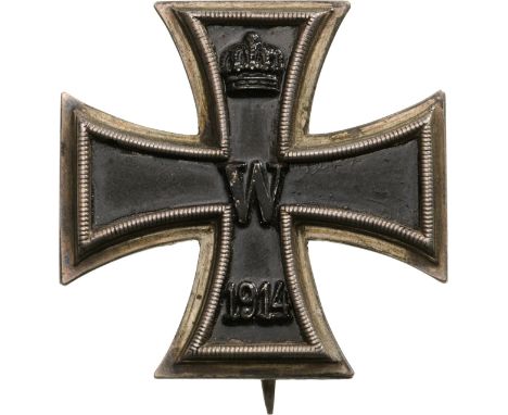 Iron Cross, 1914, 1st Class, instituted in 1813. Breast Badge, Silver, 43 mm, multipart construction, with pin on reverse. Ex