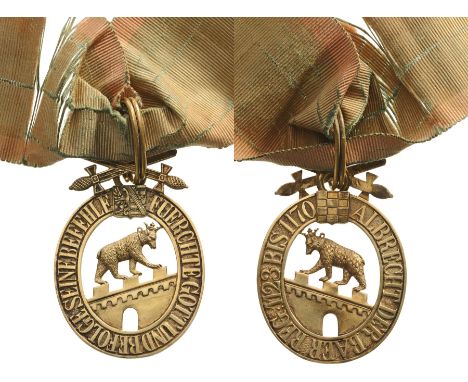 Commander's Cross Military,1st Class, instituted in 1836. Neck Badge, 50x38 mm, gilt Silver, original suspension loop and wor