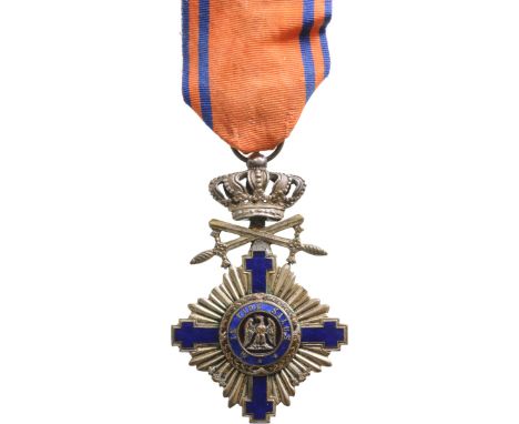 Knight's Cross, 1st Model, Military in time of Peace. Breast Badge, 64x38 mm, Bronze silvered, both sides enameled original s