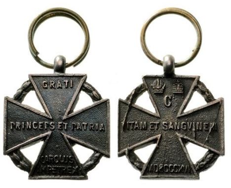 Miniature. Breast Badge, Bronze, 14 mm, original suspension ring. I
