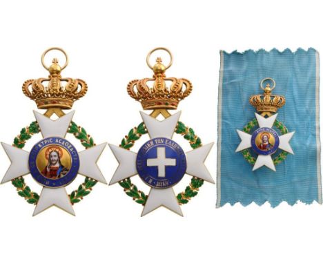 Grand Cross Badge 1st Class, 2nd Model, instituted in 1833. Sash Badge, 88x58 mm, GOLD, approx. 40 g., both sides enameled, b