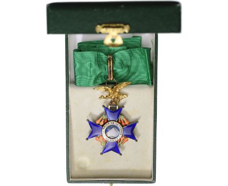 Commander's Cross, instituted in 1925. Neck Badge, 81x57 mm, Silver gilt, hallmarked "925", maker`s mark "AB (Arthus Bertrand