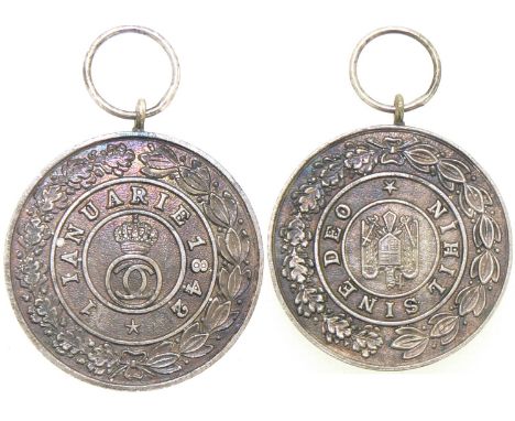 2nd Class. Breast Badge, 33 mm, Silver, original suspension ring. Rare! I R!