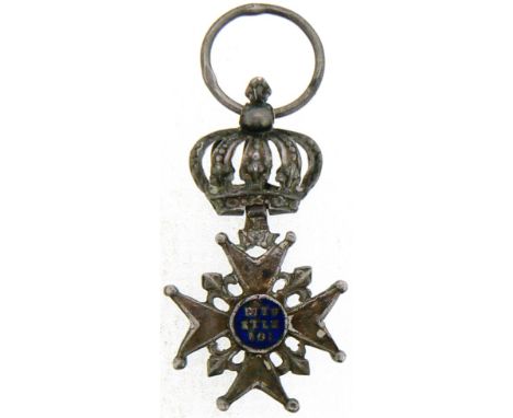 Breast Badge, Silver, 30x15 mm, enameled (cracks), both central medallions silver enameled, original suspension ring. IIIÂ¬â€