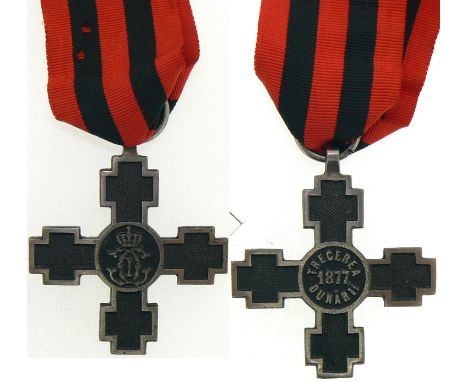 Breast Badge for Military, 43 mm, blackened Metal, original suspension ring and ribbon. Superb condition! I