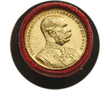 Button Hole Rosette, 14 mm, gilt Bronze and cloth. Mint state! I