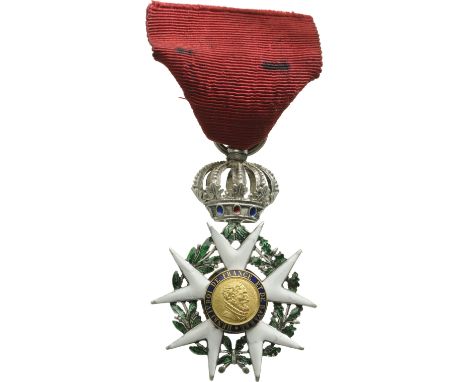 Knight`s Cross, 1st Empire, Biennais Model, 3rd Type, with large perled crown, obverse center "Restauration" and reversecente