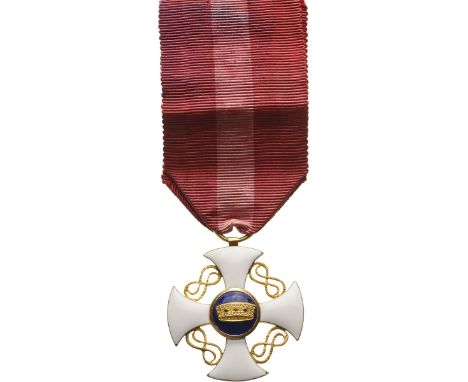 Knight's Cross, 5th Class, instituted in 1868. Breast Badge, 35 mm, GOLD, approx. 9.8 g., both sides enameled, both central m