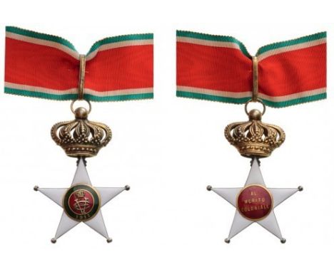 Commander's Cross, 3rd Class, instituted in 1914. Neck Badge, 52.5 mm, gilt Silver, enameled, both central medallions gilt si