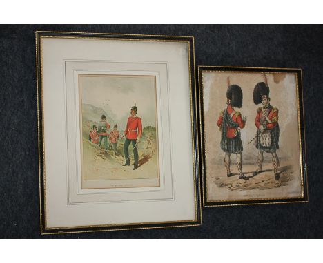 A lithograph of soldiers from the 15th East Yorkshire Regiment, published by J S Virtue and Co, 23.5cm by 16.5cm, together wi